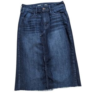 Old Navy Women's Denim Skirt Size 2 Dark Blue Midi